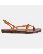 Sandales en Cuir orange